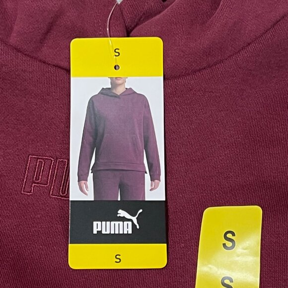PUMA Women's Fleece Hoodie and Jogger (As a Set)  - Small - Red - Brand New - Picture 10 of 13